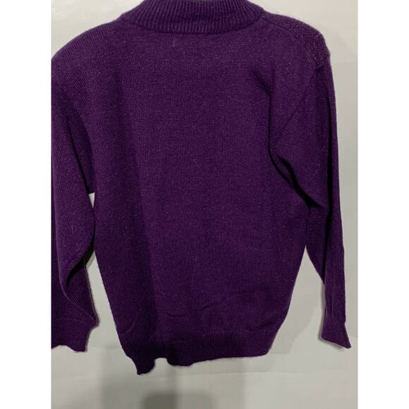 Alfred Dunner Vintage Cottage Core Granny Floral Bright Purple Pullover Sweater - Picture 6 of 6
